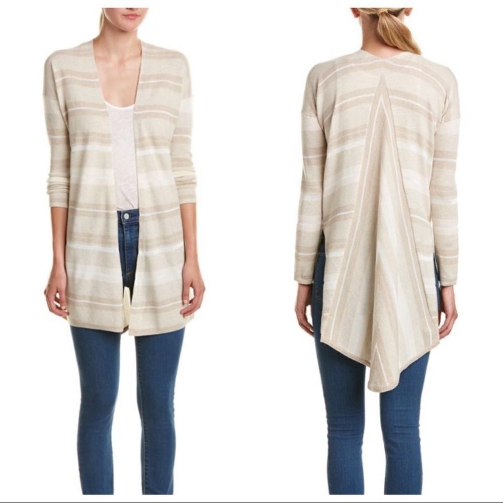 Derek lam 10 Crosby Striped Wool-Blend Open Cardigan Sweater XS